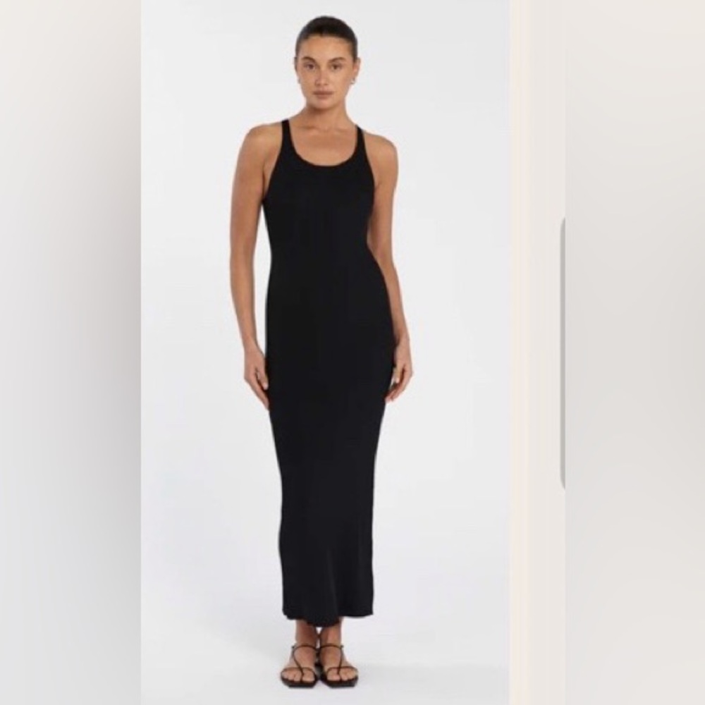 DISSH Zion Black Knit Midi Dress